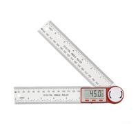 Regla de ángulo transportador digital 2 en 1 con pantalla LCD | Herramienta de medición de fibra de vidrio de resolución de 0.1° para carpintería | Función de retención de marcha atrás | Multicolor