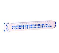 Regla de aprendizaje matemático multifuncional educativa ABS para sumas y restas para niños en edad preescolar, matemáticas de doble cara para suma interactiva, herramienta de resta en ABS para