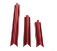 Regla de borde de aluminio para carpintería con escalas de medición duales, mejora la e marcado en proyectos (3 piezas)