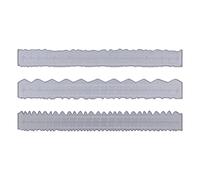 Regla de bordes irregulares de acero de acero al carbono 3pcs, herramienta de corte decorativo de regla de regla ligera para la regla para hacer tarjetas y manualidades de papel