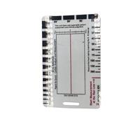 Regla de calibrador de ECG de 7 pasos, herramienta de medición portátil para interpretación de electrocardiograma con regla ABS transparente y tarjetero de PVC, compatible con soportes de