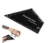 Regla de calibre de acción de cuerdas, 1 pieza de cuerdas de bajo, medidores de altura, reglas de acción de guitarra de 13 x 8 cm, herramienta de medición de precisión, bajo de acero inoxidable y