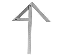 Regla de calibre de trazo de ángulo central de acero inoxidable, 150x130 mm Cuadrados de centrado Medidores Buscador Herramienta de búsqueda central para placa circular