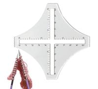 Regla de calibre para tejer - Regla de densidad transparente acrílica 2D | de costura de calibre para uso doméstico, bordado, diseño de ropa, enseñanza