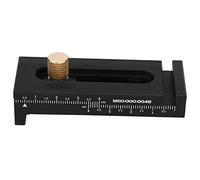 Regla de carpintería de 2 pulgadas, aluminio ajustable de aluminio bolsillo de bolsillo metálico Trasa T-cuadrado Dibujo Ayuda Profundidad Métrica Medición de la regla de marcado