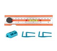 Regla de carpintería, regla deslizante ajustable | con marcado de ángulo de 15 a 90 grados, medidor de precisión portátil, guía ajustable para carpintería, corte, medición, perforación, carpintería