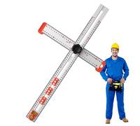 Regla de carpintero | regla de aluminio de 65 cm | Marcador de madera cuadrado de precisión multifuncional | Herramienta de ajuste antiformación para madera, dibujo, costura, ideas profesionales y