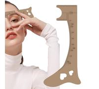 Regla de cartografía de cejas, guía de revestimiento de ojos de silicona plantillas de cejas, herramienta de maquillaje rápido para ojos, herramienta de formación de cejas, herramienta de medición de