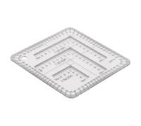 Regla de coordenadas de 7 cm, transportador de escala de mapa para ingeniería, dibujo, topografía, navegación por tierra, MGRS USNG, herramienta cuadrada de acrílico ligero para estudiantes