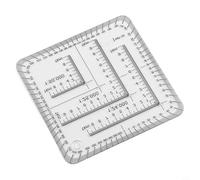 Regla de coordenadas transparente para lectura de mapas, herramienta de escala geográfica acrílica con rejilla MGRS para orientación, supervivencia, senderismo, camping, navegación, 7 cm x 7 cm