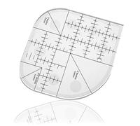Regla de Corte de Esquina Curvada de Costura acrílica, Regla de patchwork Quilting Template Ruler, Regla de retales de Costura, para suministros de costura de bricolaje, hogar, oficina