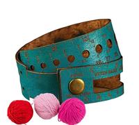 Regla de corte - Regla de medición de cuero y artesanía | Reglas de seguridad para costura, ganchillo, tejer, embroidery & Weaving | Leather Wrap Measuring Tool For DIY Stitching & Yarn Projects