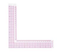 Regla de coser, Akozon Regla de plástico plástico forma L cuadrada regla francesa Medida de costura de curva de 90 grados para coser medidor profesional tallador artesanal (5808)