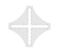 Regla de costura acrílica transparente con patrón floral para proyectos de medición de tela y costura, diseños portátiles, regla acrílica