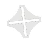 Regla de costura acrílica transparente con patrón floral para proyectos de medición y corte de tela, regla acrílica