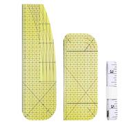 Regla de costura de 2 piezas, 1 regla suave, accesorios de costura, regla para medir prendas, reglas curvas, accesorios de corte, herramienta compacta para coser prendas de vestir