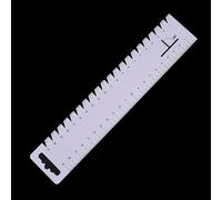 Regla de costura de plástico ultrafino para patchwork y acolchado, herramienta de medición de 21 cm con intervalos de ranura de 5 mm, diseño suave y flexible para margen de costura