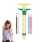 Regla de costura deslizante: instrumento de marcado ajustable, guía de tallas de, ayuda para la alineación de la tela, herramienta de dimensión de costura, referencia de diseño del | Sa