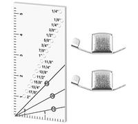 Regla de costura para accesorios de costura con 2 guías de costura magnéticas para colchas, ropa y gorras