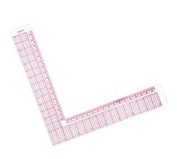 Regla de costura para acolchar de plástico, regla cuadrada en L, resistente al calor, con líneas de cuadrícula para costura, acolchado y costura