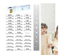 Regla de crecimiento infantil - Espejo flexible inastillable, práctica herramienta de medición de altura que apoya el seguimiento de los hitos del crecimiento, promueve la conciencia de la salud y la
