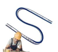 Regla de curva de costura - PVC + tira de metal | Herramienta de diseño arquitectónico multifuncional | Regla de serpiente flexible para diseño técnico, forma serpentina