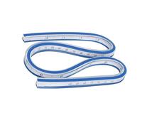 Regla de curva flexible, herramienta de medición flexible de plástico de vinilo de doble cara para ingeniería, dibujo y diseño - 50 cm/19.69 "