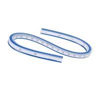 Regla de curva flexible, herramienta de medición flexible de plástico de vinilo de doble cara para ingeniería, dibujo y diseño - 40 cm