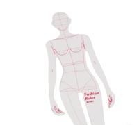 Regla de de para moda para Dibujar Figuras Humanas Regla de de(A) | Material plástico transparente, visión clara del tejido, flexible y para suave, no se rompe fácilmente, reutilizable