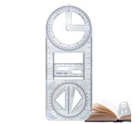 Regla de dibujo geométrico, plantilla para niños y estudiantes, herramienta de medición matemática para bocetos, escritura, práctica de geometría, clase de arte, diseño, dibujo técnico
