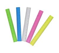 Regla de dibujo transparente de 40,5 cm, regla de matemáticas, herramienta de medición para dibujar dibujar, regla de medición colorida