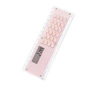 Regla de doble escala de 15 cm con calculadora de 8 dígitos integrada, herramienta educativa ligera para estudiantes y profesionales, regla de herramienta de matemáticas con calculadora digital