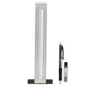 Regla de escala arquitectónica Herramienta de marcado de línea especial para carpintería calibrada de alta precisión Herramientas de dibujo de acero inoxidable para ingeniero (Regla de marcado de 300