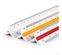 Regla de escala de plástico, regla de escala triangular, regla de 30 cm, regla triangular, escala métrica 1:20, 1:25, 1:50, 1:75, 1:100, 1:125