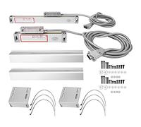 Regla de escala lineal Regla de rejilla de alta precisión de aleación de aluminio para torno de fresado Pantalla digital JCS900 2AE 3AE con accesorios de montaje Rango de medición (Carrera 300 mm y
