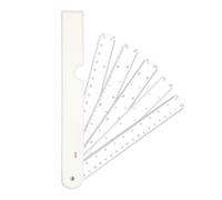 Regla de escala métrica en forma de abanico plegable, herramienta de medición de ingeniería para diseño de moda y dibujo de ingeniería, escala en forma de abanico
