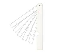 Regla de escala multifuncional en forma de ventilador, regla de escala métrica, ingeniería plegable para dibujo de arquitectura, medición en forma de ventilador