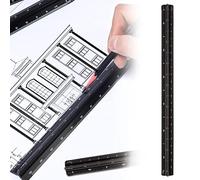 Regla de escala, regla arquitectónica, aluminio, triangular, escalas métricas 1:20, 1:25, 1:50, 1:75, 1:100, 1:125, estándar, 15 cm de largo, para arquitectos, estudiantes, dibujantes e ingenieros