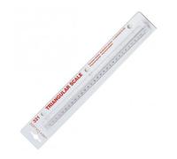 Regla de escala triangular Linex Poliestireno mate blanco Durable Precisión divi