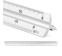 Regla de escala triangular, regla arquitectónica, escalimetro profesional, 30 cm, plata, escala 1:20, 1:25, 1:50, 1:75, 1:100, 1:150, para arquitectos, ingenieros, profesores, escuelas, oficinas