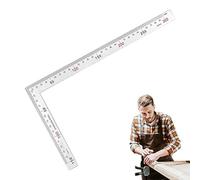 Regla de gancho en forma de L | Herramientas de combinación de enmarcado de acero inoxidable - 15 x 30 cm de ángulo recto cuadrado de metal - para carpinteros ingeniero carpintería casa viga de techo