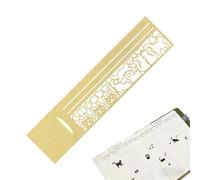 Regla de latón Linda regla de gato, guías para líneas rectas, linda plantilla de silueta de gato para Navidad, cumpleaños, vacaciones, interiores, exteriores, oficinas y fiestas