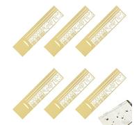 Regla de latón para gatos, 6 piezas, regla de clip, guías para líneas rectas, plantilla de silueta de gato lindo para oficinas interiores y exteriores, viajes, fiestas, hogar, escuela, estudio