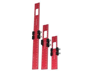Regla de madera, herramienta de precisión de aleación de aluminio de 3 piezas con tope ajustable | Juego de herramientas de carpintería - para un corte de nivelación preciso