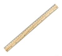 Regla de madera premium de 30 cm, marcas de medición duales, pino macizo, borde recto para redactar, acolchar, diseño de retazos