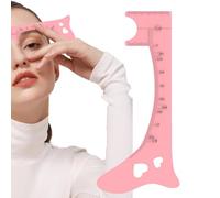 Regla de mapeo de cejas, plantillas para cejas, guía de delineador de ojos de silicona, plantillas de cejas, herramienta de maquillaje de ojos rápida, herramienta multifuncional para medir cejas
