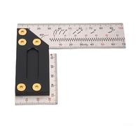 Regla de marcado, 100 mm de acero inoxidable cuadrado de posicionamiento de 90 grados para mediciones precisas de carpintería y resistente al desgaste