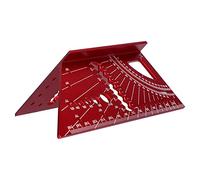 Regla de medición 3D multiángulo, transportador cuadrado de aluminio de 45 grados y 90 grados, grabado láser transparente, tamaño con guía de taladro, regla triangular de carpintería de alta