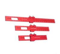 Regla de medición de aleación de aluminio con métrica y para escalas imperiales para aplicaciones de marcado, corte y perforación de carpintería (H300)