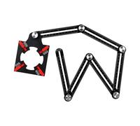 Regla de medición de ángulo múltiple herramienta de medición | Duplicador de calibre de contorno de seis lados - Herramienta de copia de ángulo de contorno de forma de agujeros de baldosas de aleación